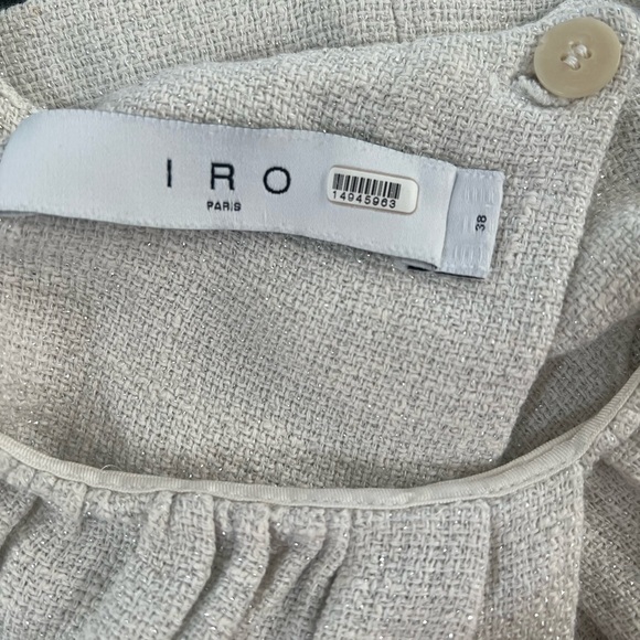 IRO Yasmina White/silver Asymmetrical Cutout
Mini Dress size 6 - Picture 7 of 10